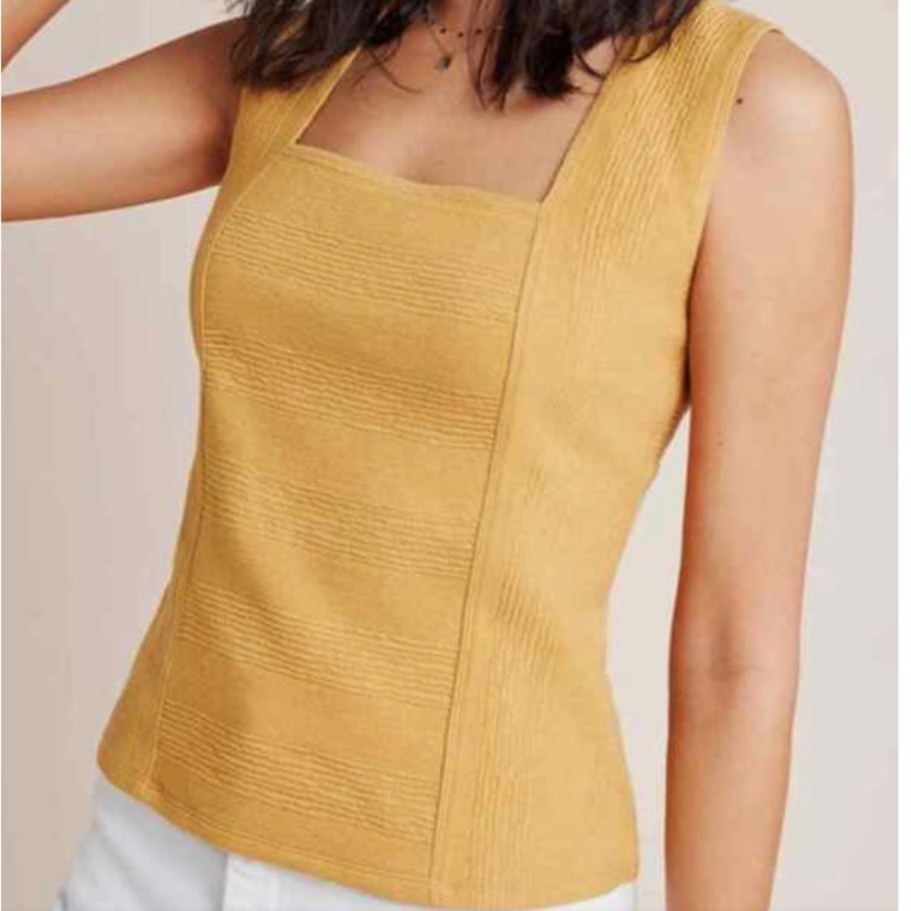Anthropologie lime green Maeve top